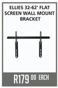 Ellies 32-62' Flat Screen Wall Mount Bracket-Each