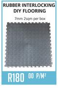 Rubber Interlocking DIY Flooring(7mm 2SQM Per Box)-Each