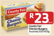 Country Fair Chicken Burgers Assorted-300/400g 