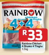Rainbow Chicken 4 Drums 4 Thighs-1.5kg 