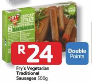 Fry's Vegetarian Traditional Sausages-500g Each