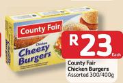 Country Fair Chicken Burgers-300/400G Each