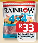 Rainbow Chicken 4 Drums 4 Thighs-1.5Kg