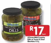 Offenau Mild Crunchy Dills Or Sweet & Sour Gherkins-680g 