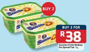 Sunshine D Lite Medium Fat Spread Tub-1kg Each