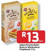 Bakers Provita Multigrain Or Wholewheat Crispbread-250g Each