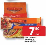  Fatti's & Moni's Spaghetti Or Macaroni -500gm Each