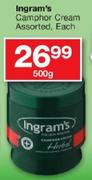 Ingram's Camphor Cream-500gm Each