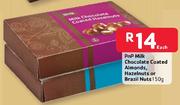 PnP Milk Chocolate Coated Almonds, Hazelnuts Or Brazil Nuts-150G Each