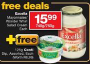 Excella Mayonnaise/Wonder Whirl Salad Cream-740gm/750gm Each