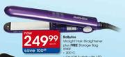 BaByliss Straight Hair Straightener Plus Free Storage Bag (ST50E)