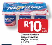 1Danone Nutriday Smooth Low Fat Yoghurt-6x100G Per Pack