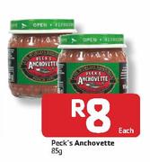 Peck's Anchovette-85gm Each