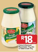 Crosse & Blackwell Mayonnaise 750g, Lite Or Salad Cream-790g Each