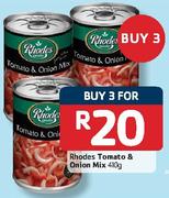 Rhodes Tomato & Onion Mix-410g Each