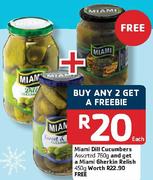 Miami Dill Cucumbers 760g And Get A Miami Gherkin Relish 450g Free