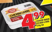 Country Range Chicken Livers-250gm Tub