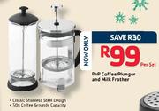 PnP Coffee Plunger And Milk Frother-Per Set