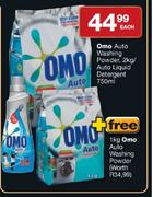 Omo Auto Washing Powder-2kg/Auto Liquid Detergent-750ml Each