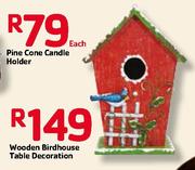 Wooden Birdhouse Table Decoration
