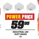Industrial Use Dust Masks-20's