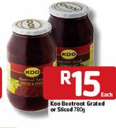 Koo Beetroot Grated Or Sliced- 780g Each
