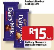  Cadbury Chocolate Slabs Assorted - 180g Each