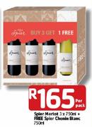 Spider Merlot 3 x 750ml + Free Spier Chenin Blanc-750ml