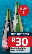 Monis Red Or White Grape Juice-2x750ml