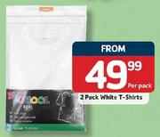 2 Pack White T-Shirts