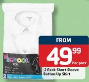 2 Pack Short Sleeve Button Up Shirt