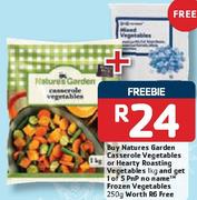 NaturesGarden Casserole Vegetables,HeartyRoasting Vegetables1Kg&1Of5PnPNoName Frozen Vegetable 470G