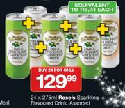 Rose's Sparkling Flavoured Drink-24 x 275ml