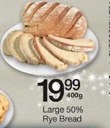 Large 50% Rye Bread-400g