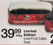 Iced Fruit Cake Slab Limited Edition-400g
