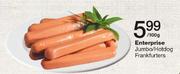 Enterprise Jumbo/Hotdog Frankfurters-Per 100g