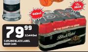 Carling Black Label Beer Cans-12 x 440ml