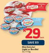 Mini Babybel Light Or Bon Bel-5s/110g Each