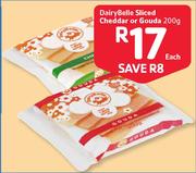 DairyBelle Sliced Cheddar Or Gouda-200g Each