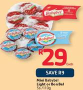 Mini Babybel Light Or Bon Bel - 5's/110g Each