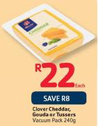 Clover Cheddar, Gouda Or Tussers Vacuum Pack- 240g