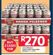 Hansa Pilsener Cans Or Non-Returnable Bottles-24 x 330ml