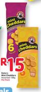 Bakers Mini Cheddars Assorted-198g Per Pack