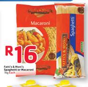 Fatti's Moni's Spaghetti Or Macroni-1Kg Each