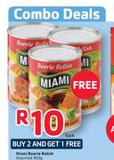 Miami Boerie Relish Assorted-450g Each