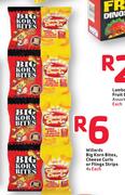 Willards Big Korn Bites,Cheese Curls Or Flings Strip-4's Each