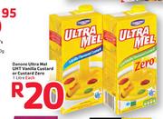 Danone Ultra Mel UHT Vanilla Custard Or Custard Zero-1L Each
