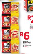 Willards Big Korn Bites,Cheese Curls Or Flings Strip-4's Each