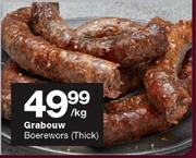 Grabouw Boerewors(Thick)-Per Kg