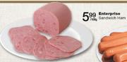 Enterprise Sandwich Ham-Per 100g